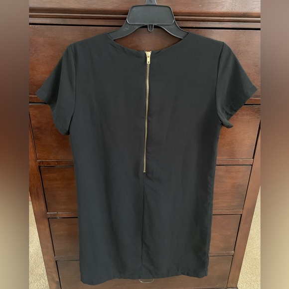 LULU’s Black Shift Dress Built-in Lining Rear Back Zip Closure Women’s XS - Picture 3 of 4
